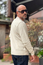 SUPERCULTURE MAGLIA GIROCOLLO - CREMA