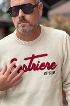 SUPERCULTURE MAGLIA GIROCOLLO - CREMA