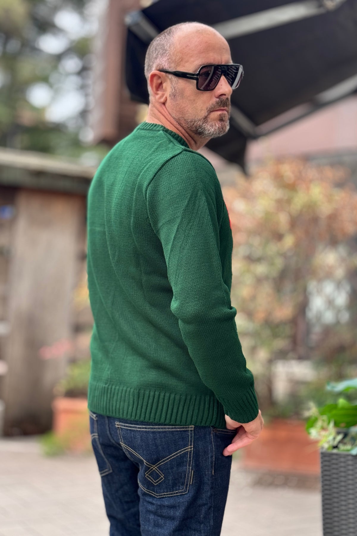 SUPERCULTURE MAGLIA GIROCOLLO - VERDE