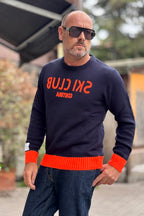 SUPERCULTURE MAGLIA GIROCOLLO - BLU