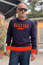 SUPERCULTURE MAGLIA GIROCOLLO - BLU