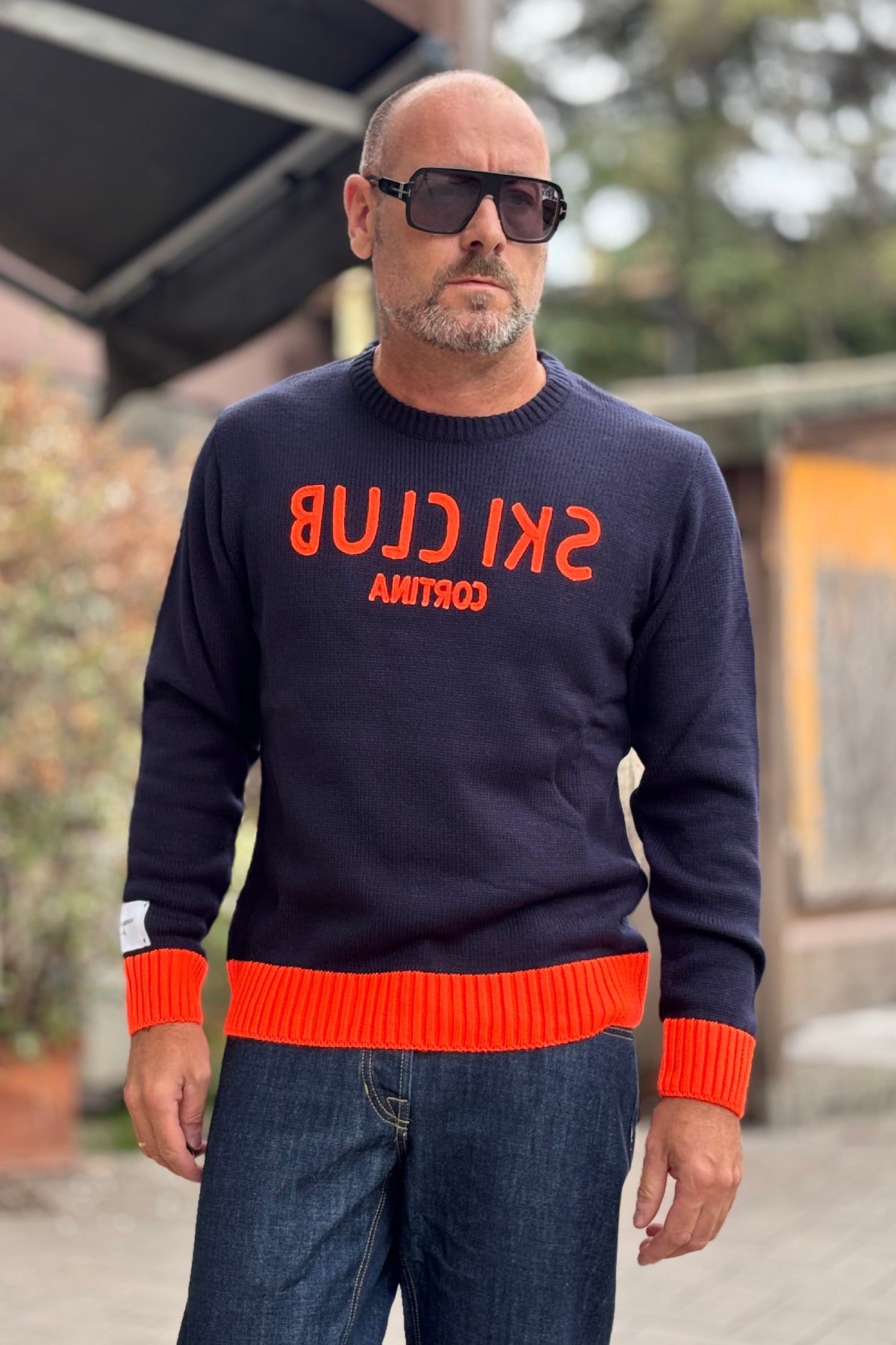 SUPERCULTURE MAGLIA GIROCOLLO - BLU