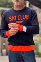 SUPERCULTURE MAGLIA GIROCOLLO - BLU