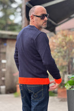 SUPERCULTURE MAGLIA GIROCOLLO - BLU