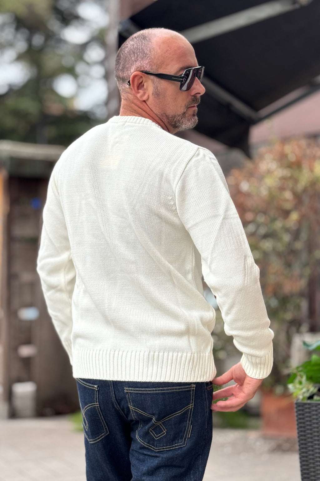 SUPERCULTURE MAGLIA GIROCOLLO GIN TONIC - BIANCO