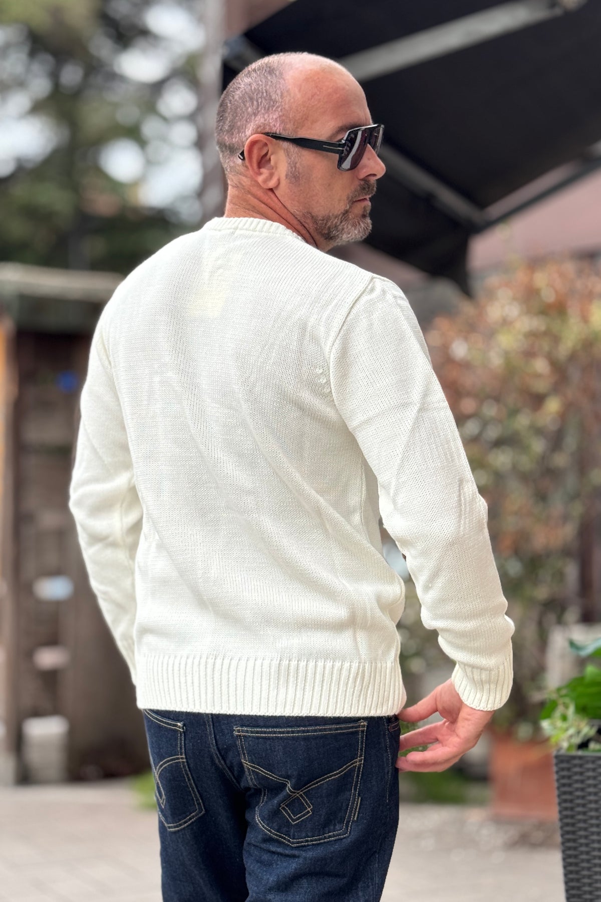 SUPERCULTURE MAGLIA GIROCOLLO GIN TONIC - BIANCO
