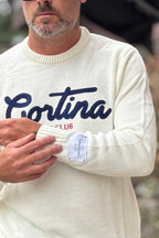 SUPERCULTURE MAGLIA GIROCOLLO CORTINA - BIANCO