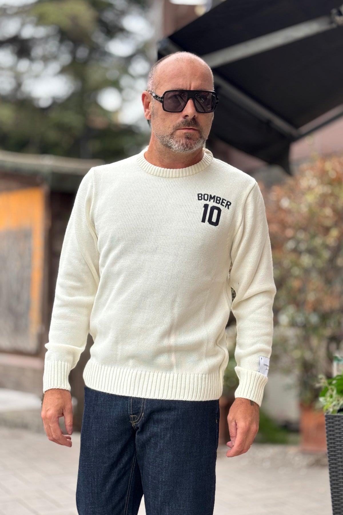 SUPERCULTURE MAGLIA GIROCOLLO JACQUARD