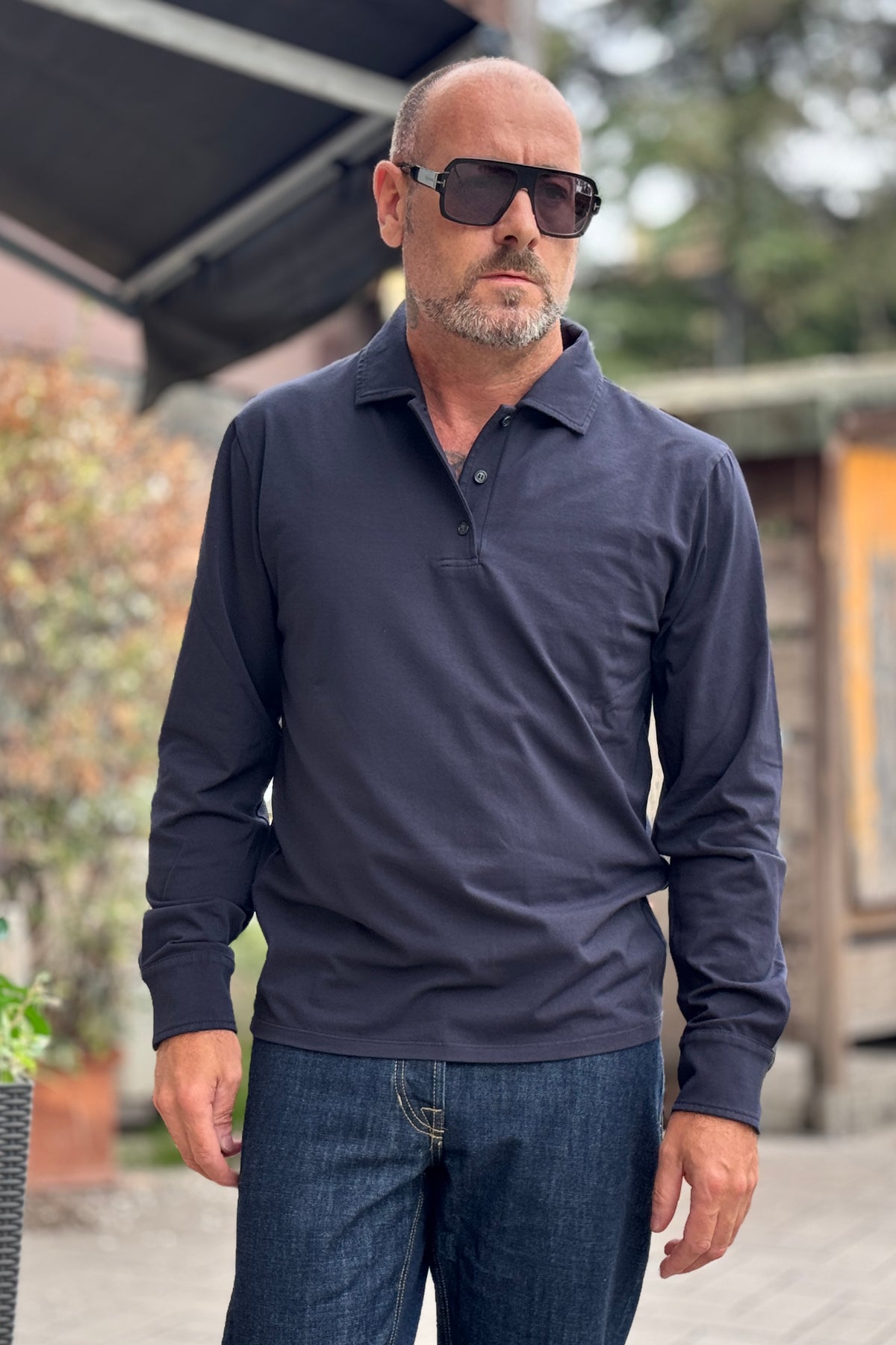 I MARSILI POLO IN JERSEY POLSO CAMICIA - BLU