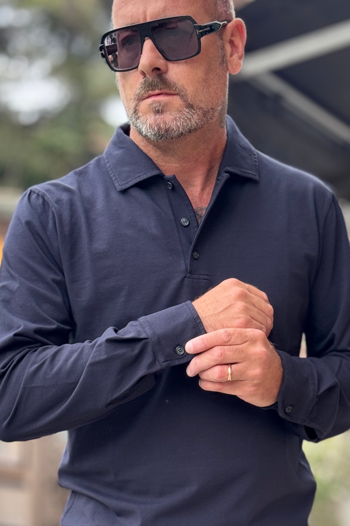 I MARSILI POLO IN JERSEY POLSO CAMICIA - BLU