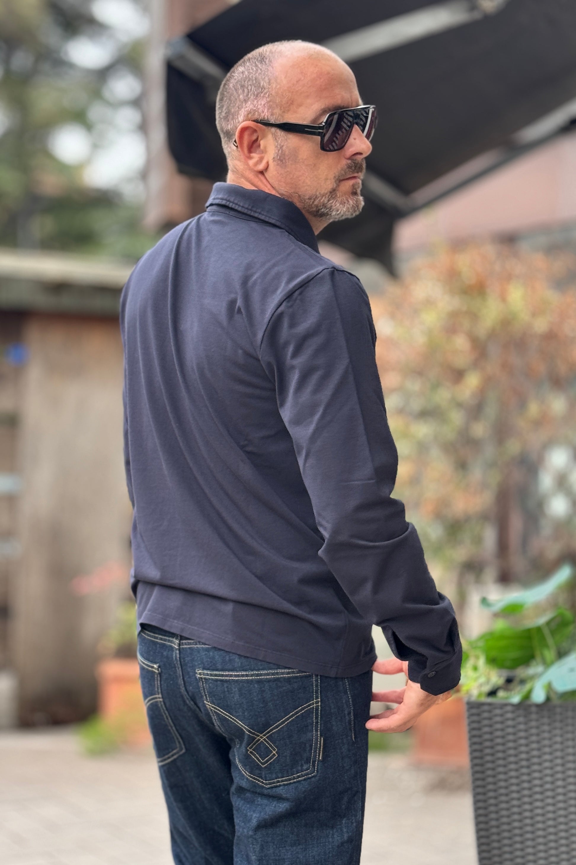 I MARSILI POLO IN JERSEY POLSO CAMICIA - BLU