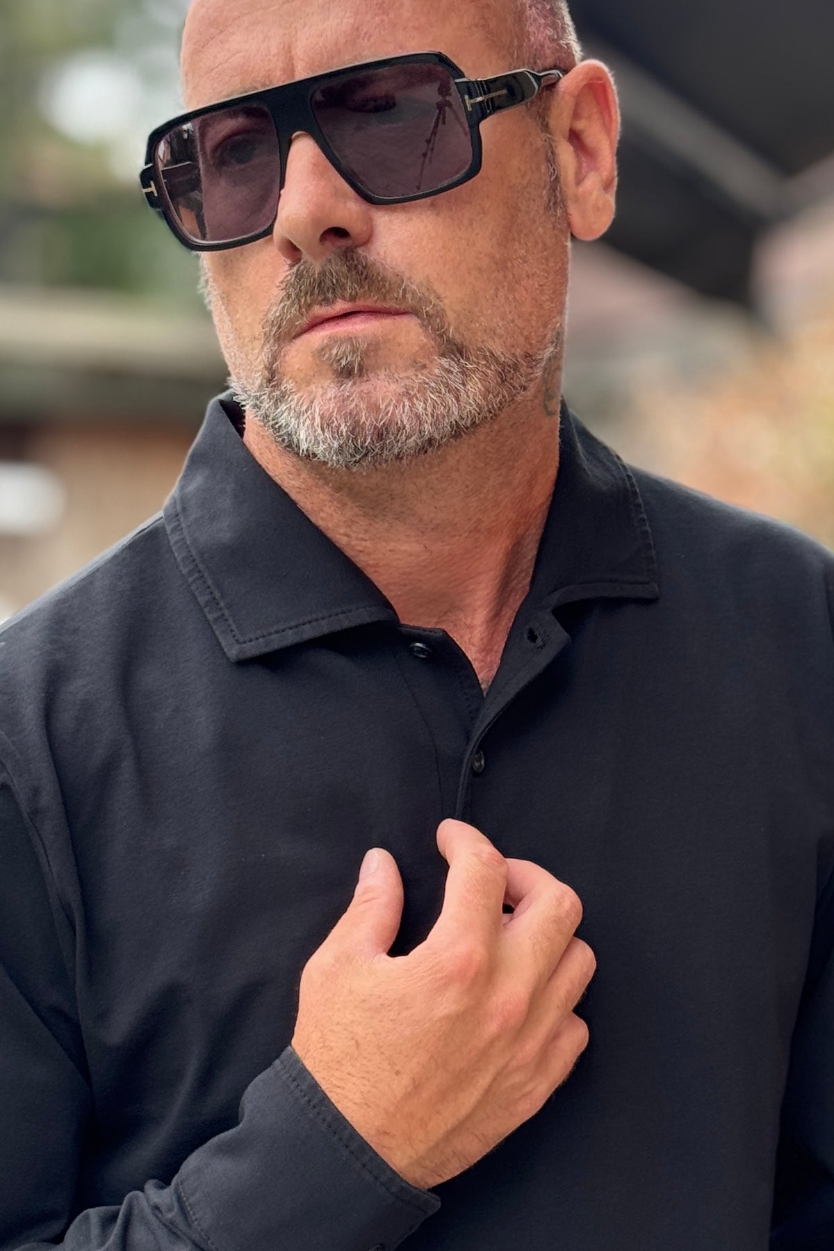 I MARSILI POLO IN JERSEY POLSO CAMICIA - NERO
