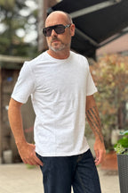 I MARSILI TSHIRT IN PREGIATO COTONE FIAMMATO - BIANCO