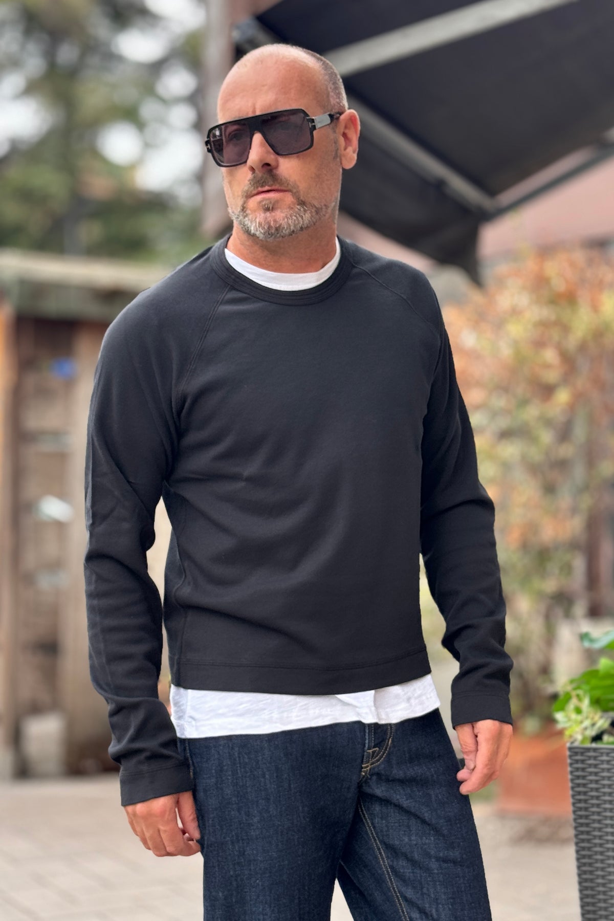 I MARSILI TSHIRT CROPPED IN COTONE INTERLOCK - NERO