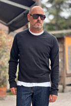 I MARSILI TSHIRT CROPPED IN COTONE INTERLOCK - NERO
