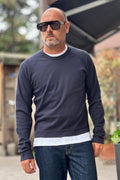 I MARSILI TSHIRT CROPPED IN COTONE INTERLOCK - BLU