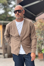 I MARSILI FELPA CARDIGAN - BEIGE