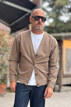 I MARSILI FELPA CARDIGAN - BEIGE