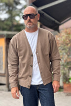 I MARSILI FELPA CARDIGAN - BEIGE