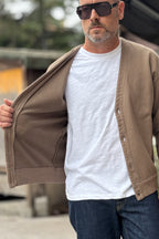 I MARSILI FELPA CARDIGAN - BEIGE