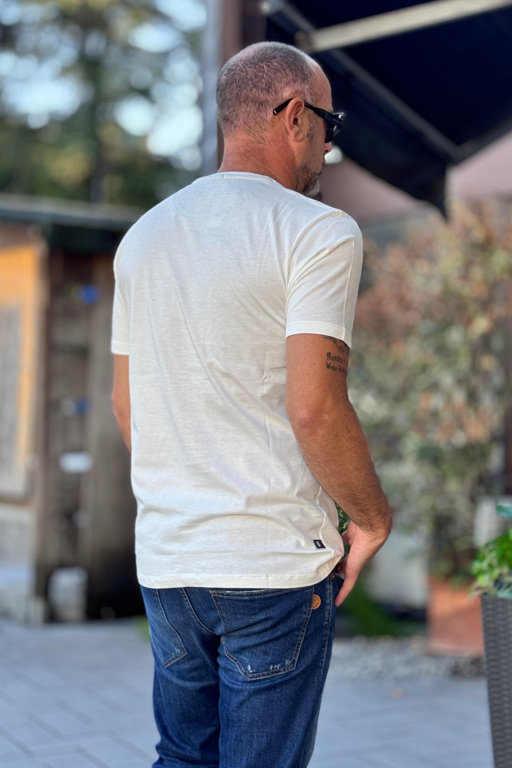 V2 TSHIRT TEDDY IN PATCH - BIANCO