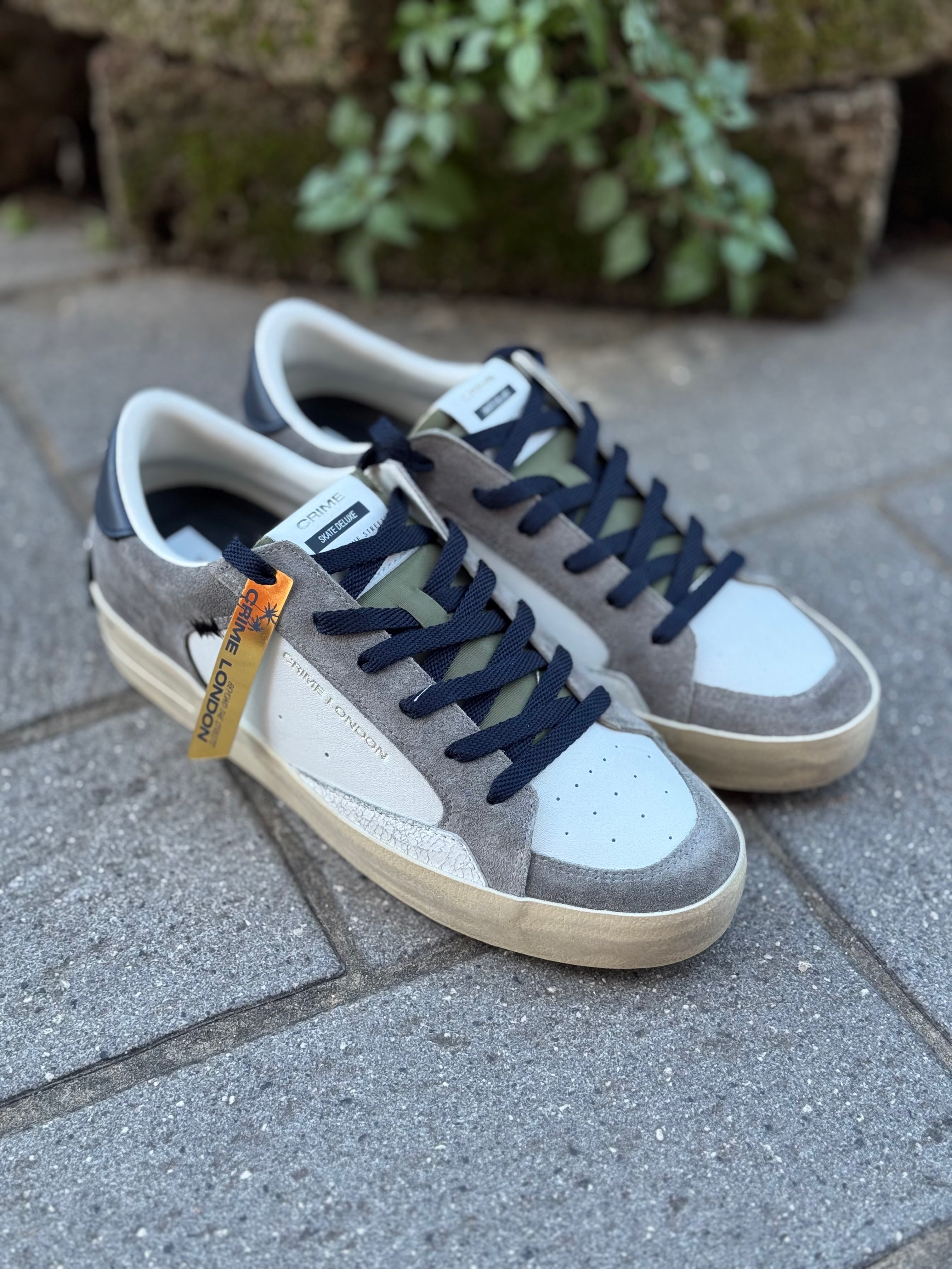 CRIME LONDON SNEAKERS IN SUEDE E PELLE