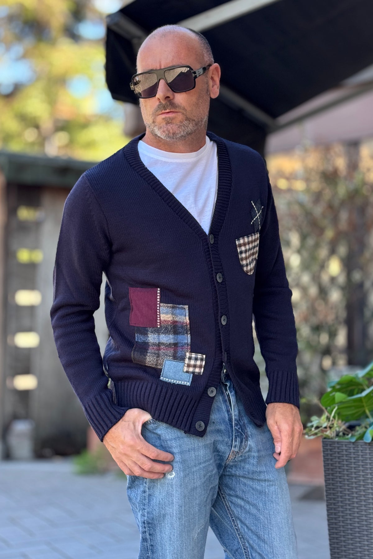 V2 CARDIGAN TOPPE - BLU