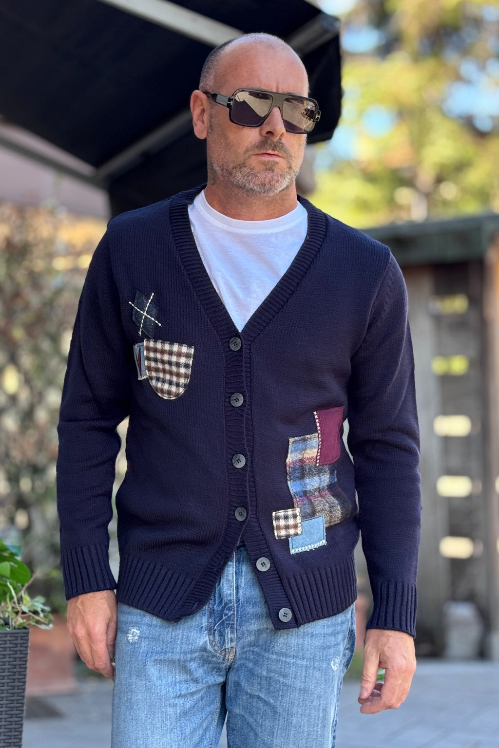 V2 CARDIGAN TOPPE - BLU