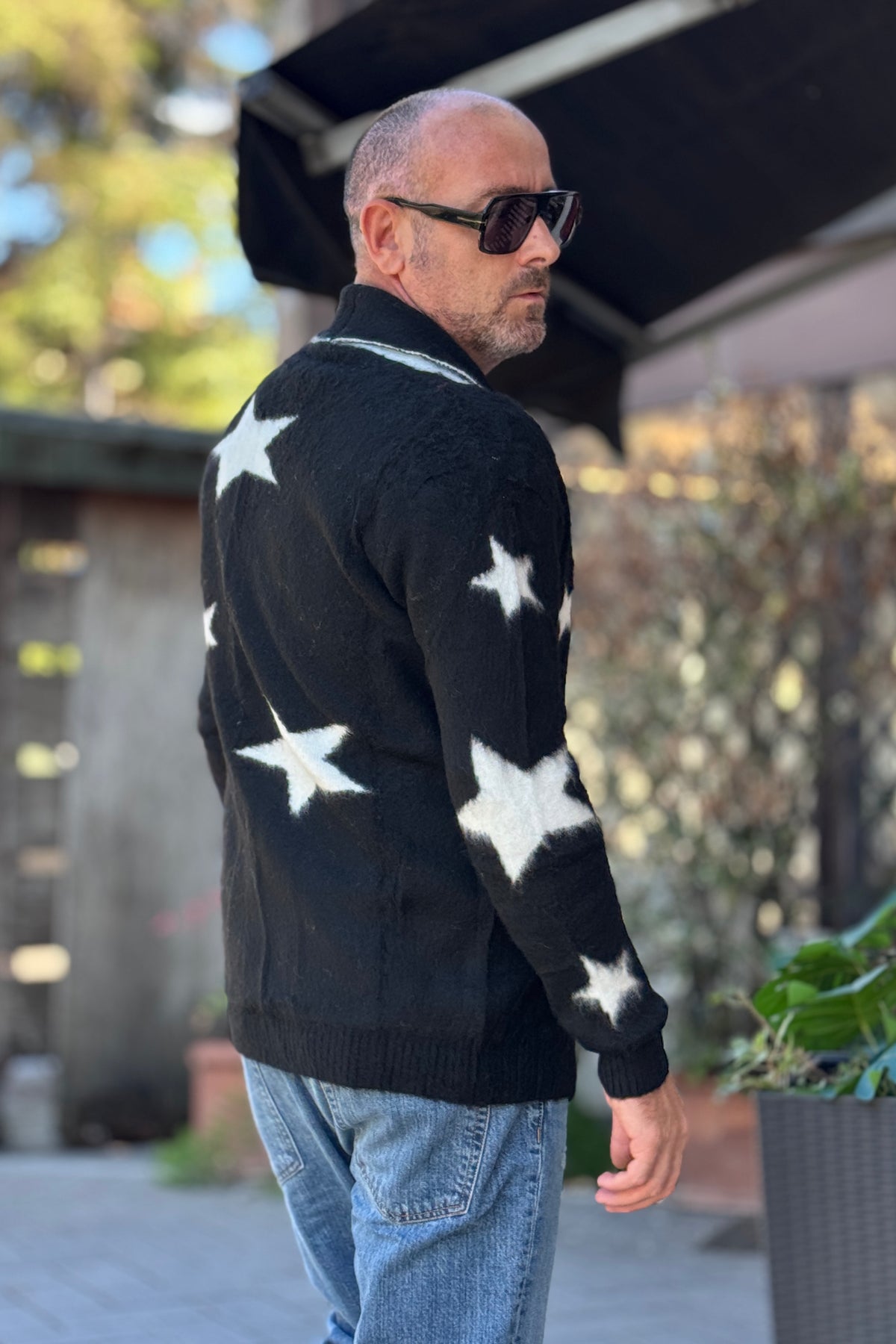 ANIMA CARDIGAN STELLE COLLO SCIALLATO