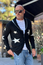 ANIMA CARDIGAN STELLE COLLO SCIALLATO
