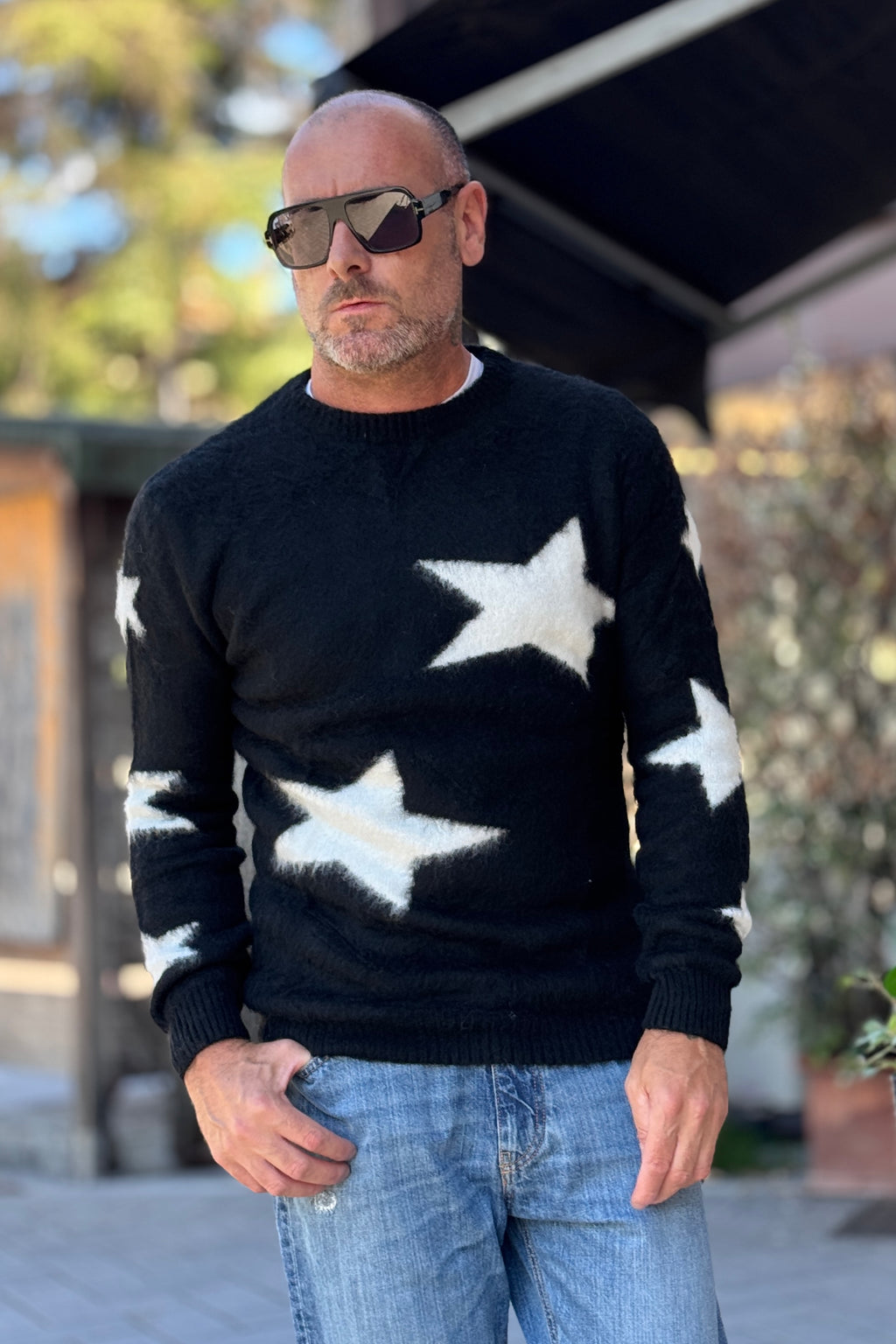 ANIMA MAGLIA GIROCOLLO STELLE
