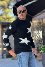 ANIMA MAGLIA GIROCOLLO STELLE