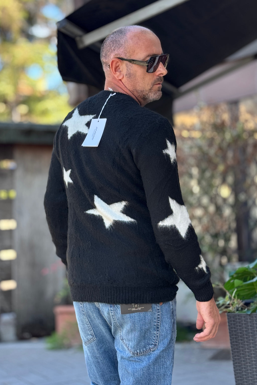 ANIMA MAGLIA GIROCOLLO STELLE