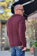 BERNA POLO INTRECCIATA - BORDEAUX