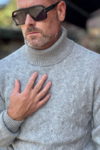 TELAMIRA MAGLIA COLLO ALTO - GRIGIO