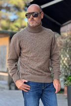 TELAMIRA MAGLIA COLLO ALTO - FANGO