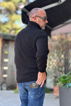 TELAMIRA MAGLIA COLLO ALTO - NERO