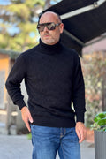 TELAMIRA MAGLIA COLLO ALTO - NERO