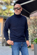 TELAMIRA MAGLIA COLLO ALTO - BLU