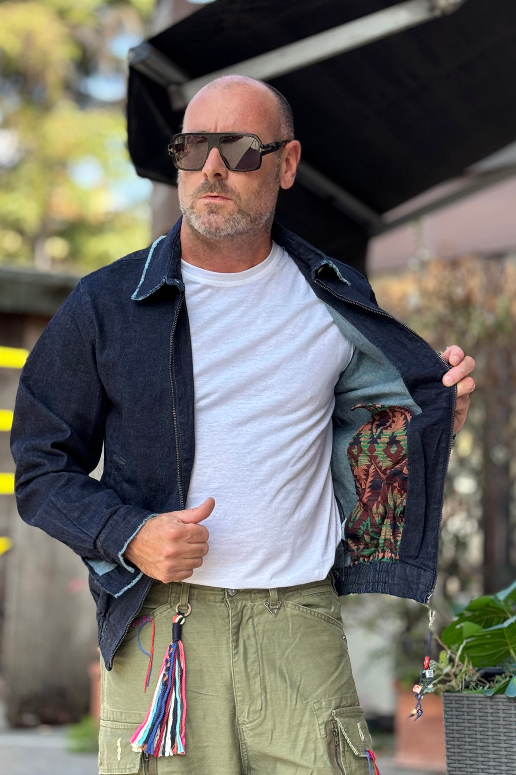BERNA BOMBER IN DENIM