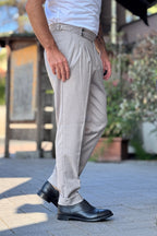 TELAMIRA PANTALONE VITA ALTA - MASTICE