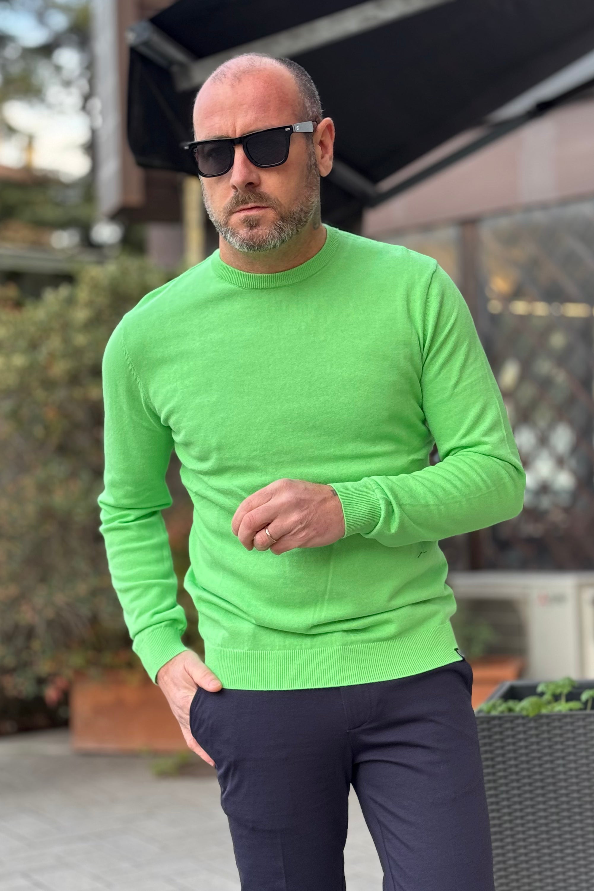 TELAMIRA MAGLIA GIROCOLLO IN COTONE DISPONIBILE IN 5 COLORI