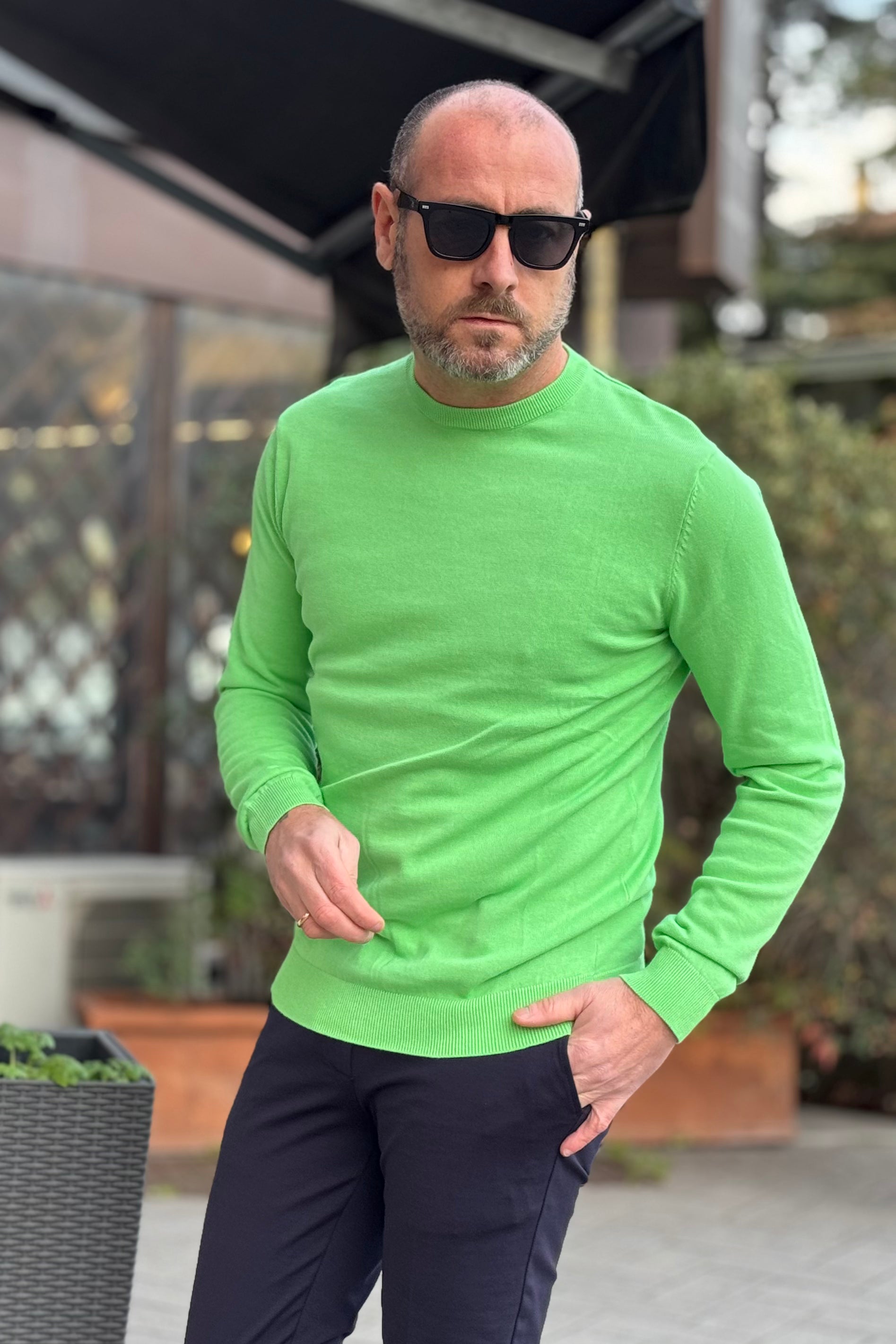 TELAMIRA MAGLIA GIROCOLLO IN COTONE DISPONIBILE IN 5 COLORI