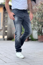DANIELE ALESSANDRINI DENIM GRIGIO CON SFUMATURE