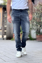 DANIELE ALESSANDRINI DENIM GRIGIO CON SFUMATURE