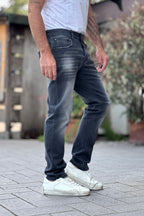 DANIELE ALESSANDRINI DENIM GRIGIO CON SFUMATURE