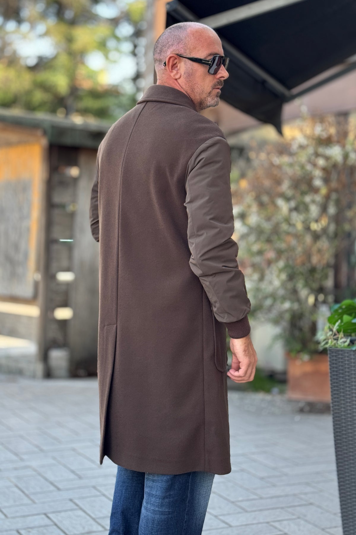 TELAMIRA CAPPOTTO DOPPIOPETTO MANICA BOMBER - MORO