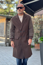 TELAMIRA CAPPOTTO DOPPIOPETTO MANICA BOMBER - MORO