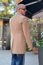 TELAMIRA CAPPOTTO MONOPETTO - CAMEL