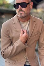 TELAMIRA CAPPOTTO MONOPETTO - CAMEL